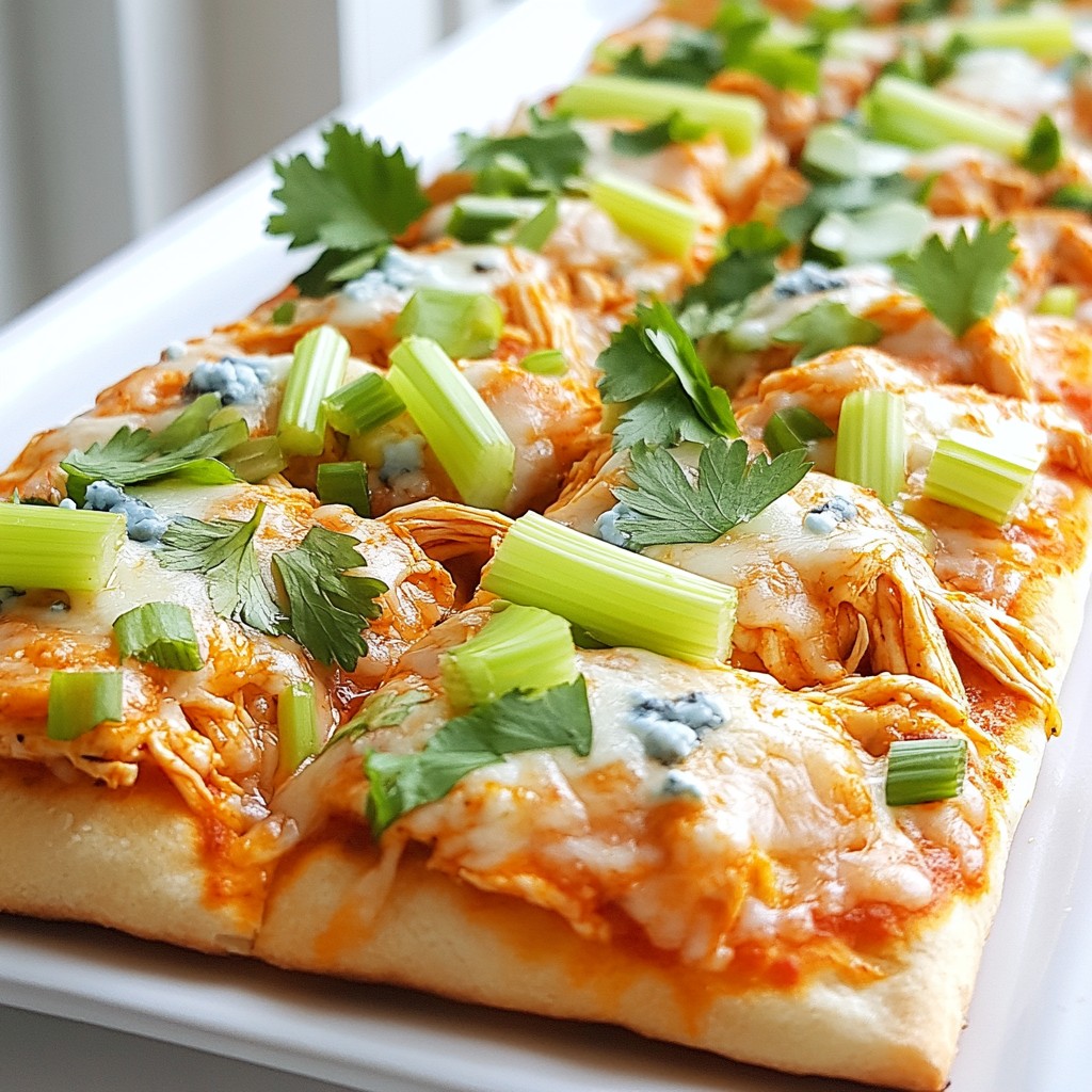 Buffalo Chicken Flatbread Pizza Tasty and Simple Recipe