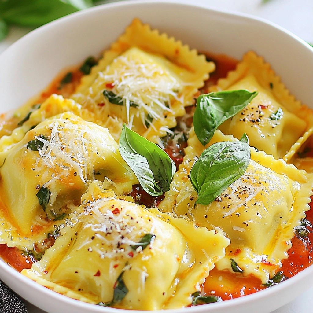 Cheesy Easy Dinner Spinach and Ricotta Ravioli Recipe