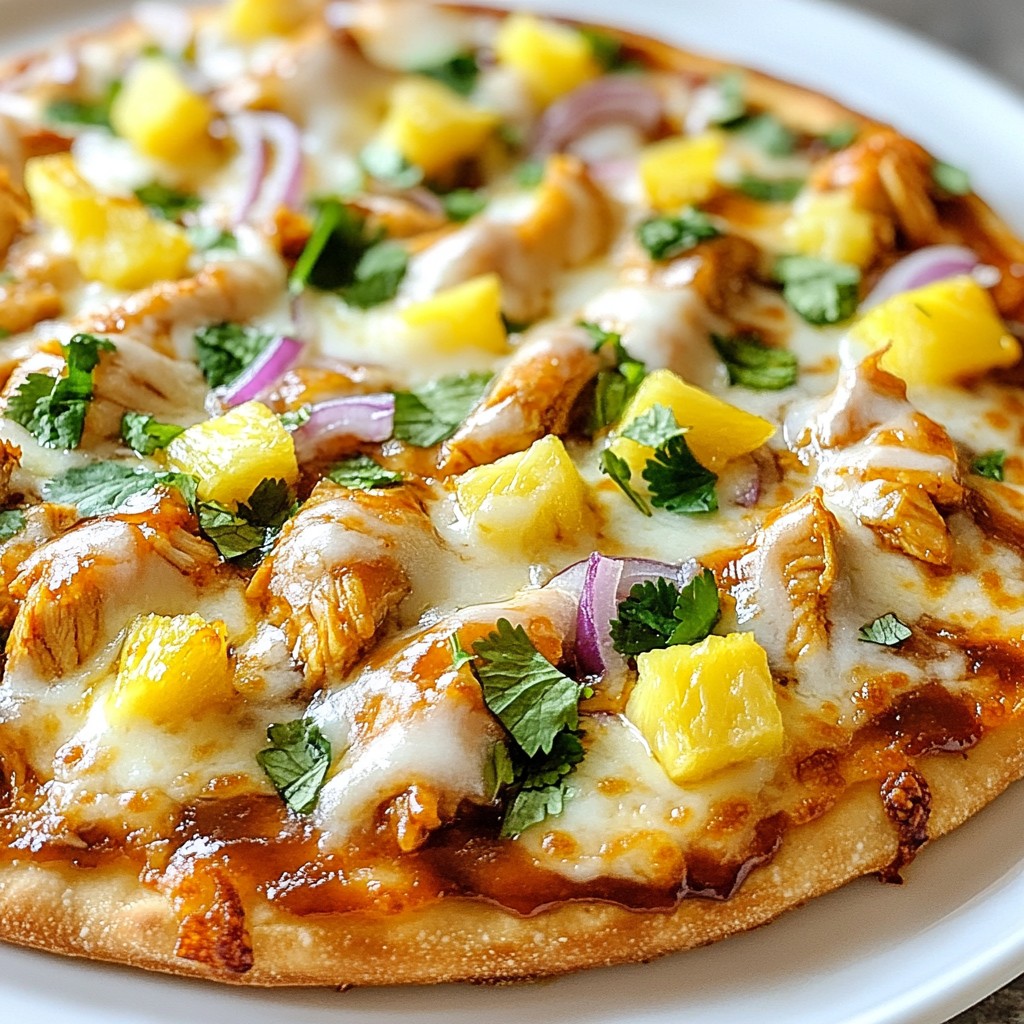 Savory Hawaiian BBQ Chicken Pizza Simple and Tasty