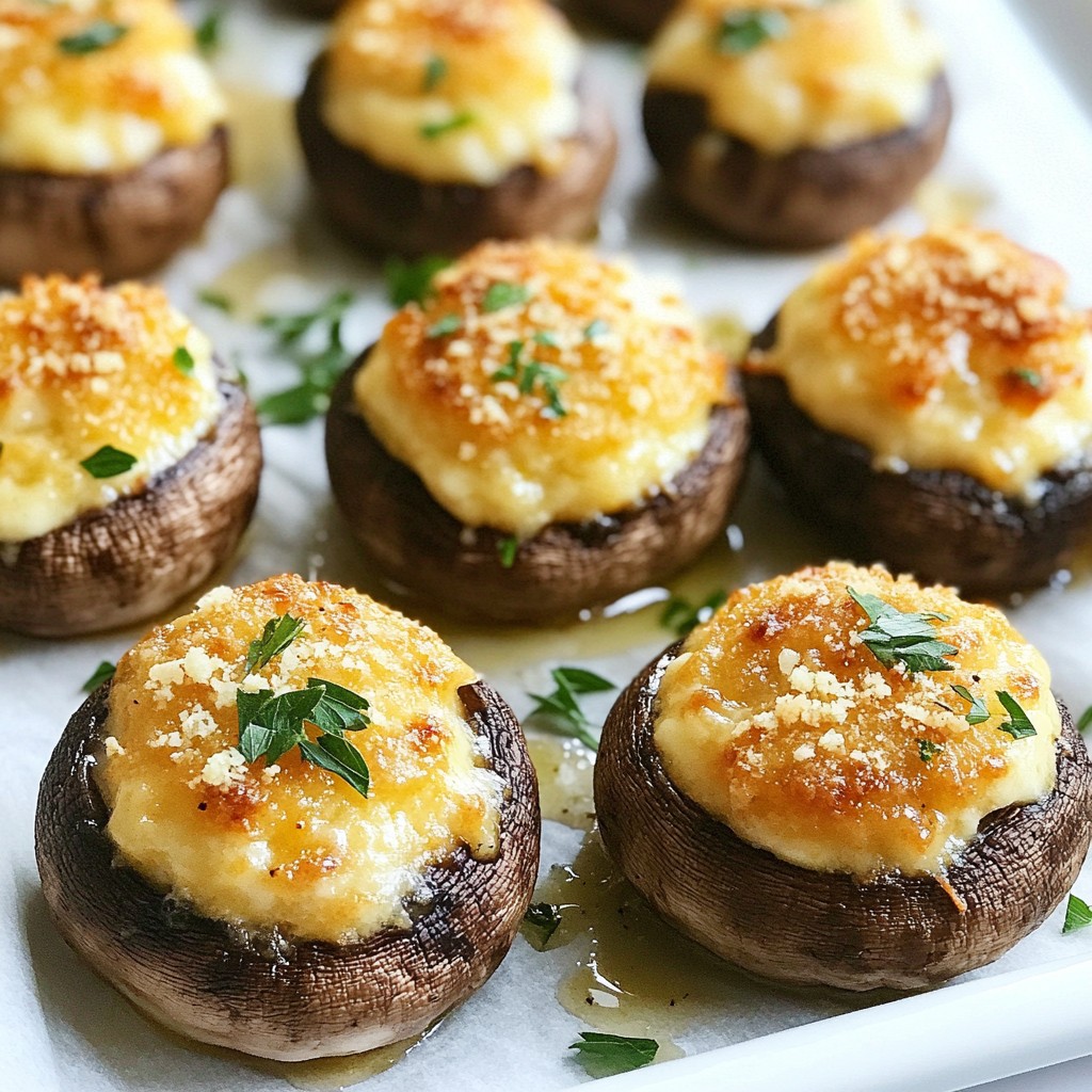 Garlic Parmesan Stuffed Mushrooms Flavorful Bite Size