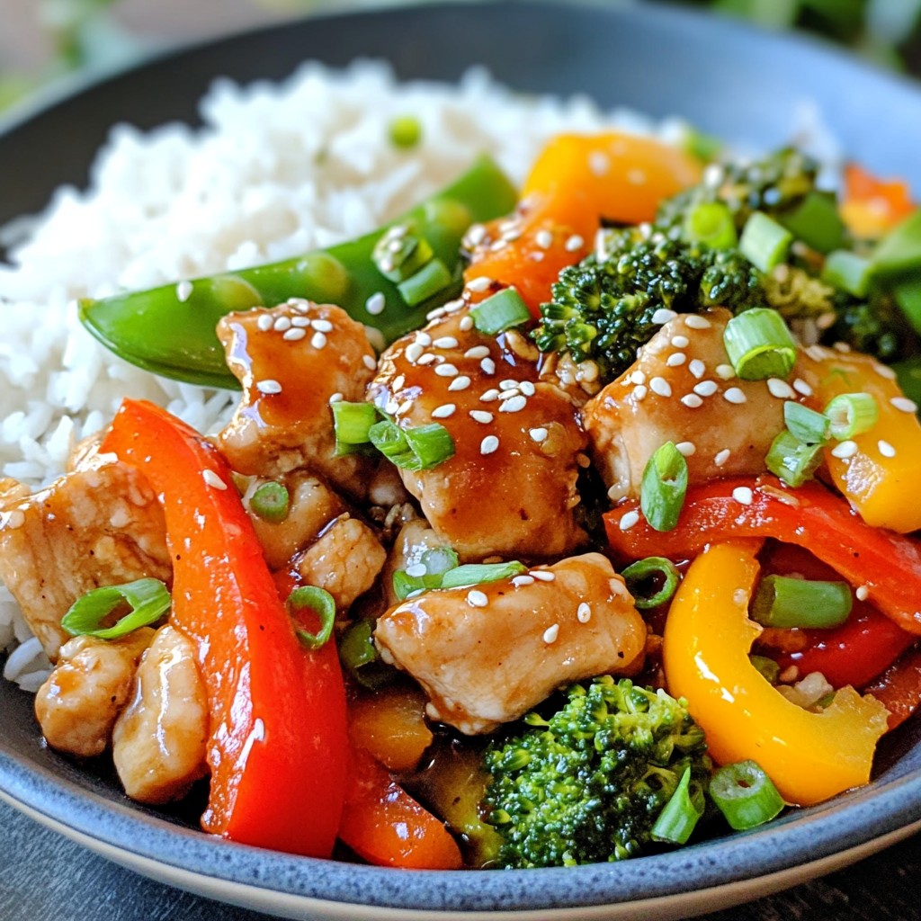 Savory Dinner Teriyaki Chicken Stir Fry Delight