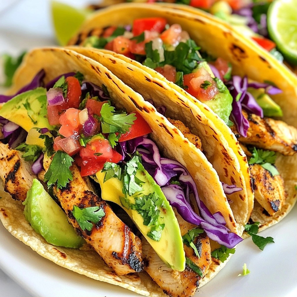 Zesty Dinner Lime Cilantro Chicken Tacos Delight