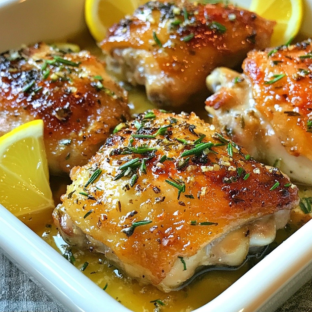 Savory Dinner Garlic Herb Chicken Thighs Recipe