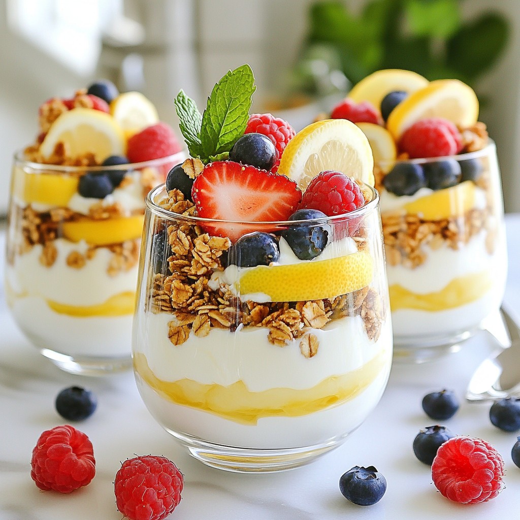 Lemon Berry Yogurt Parfaits Simple and Tasty Treat