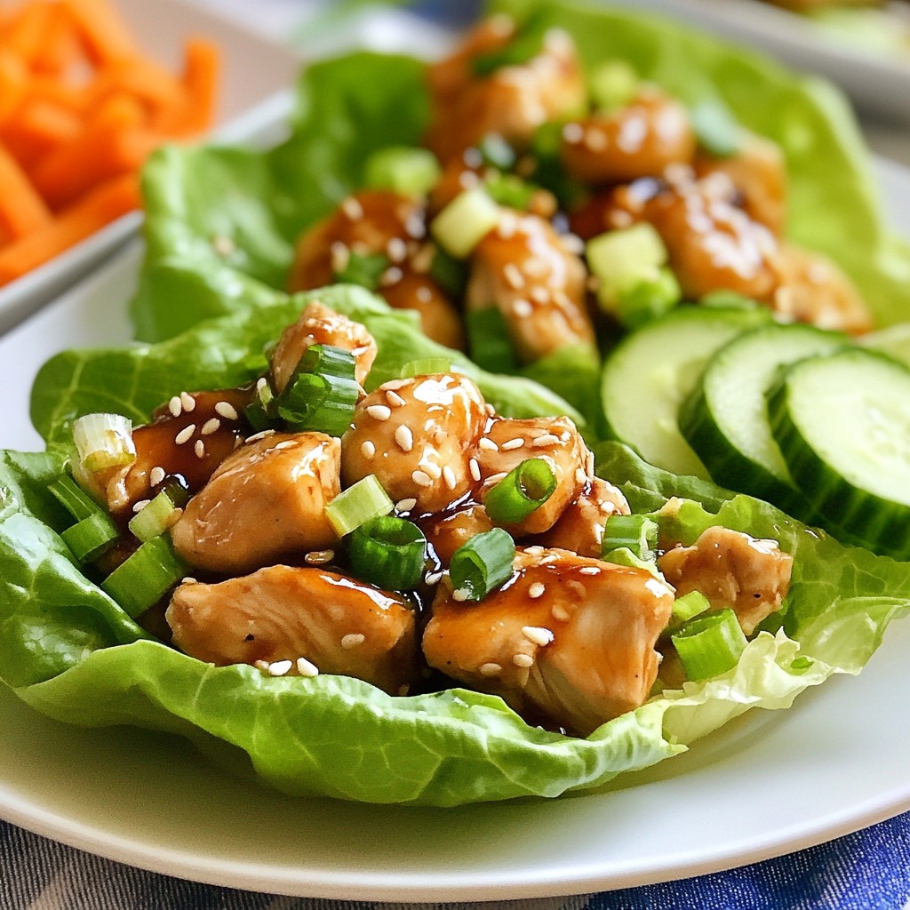 Teriyaki Chicken Lettuce Boats Flavorful and Fresh Meal