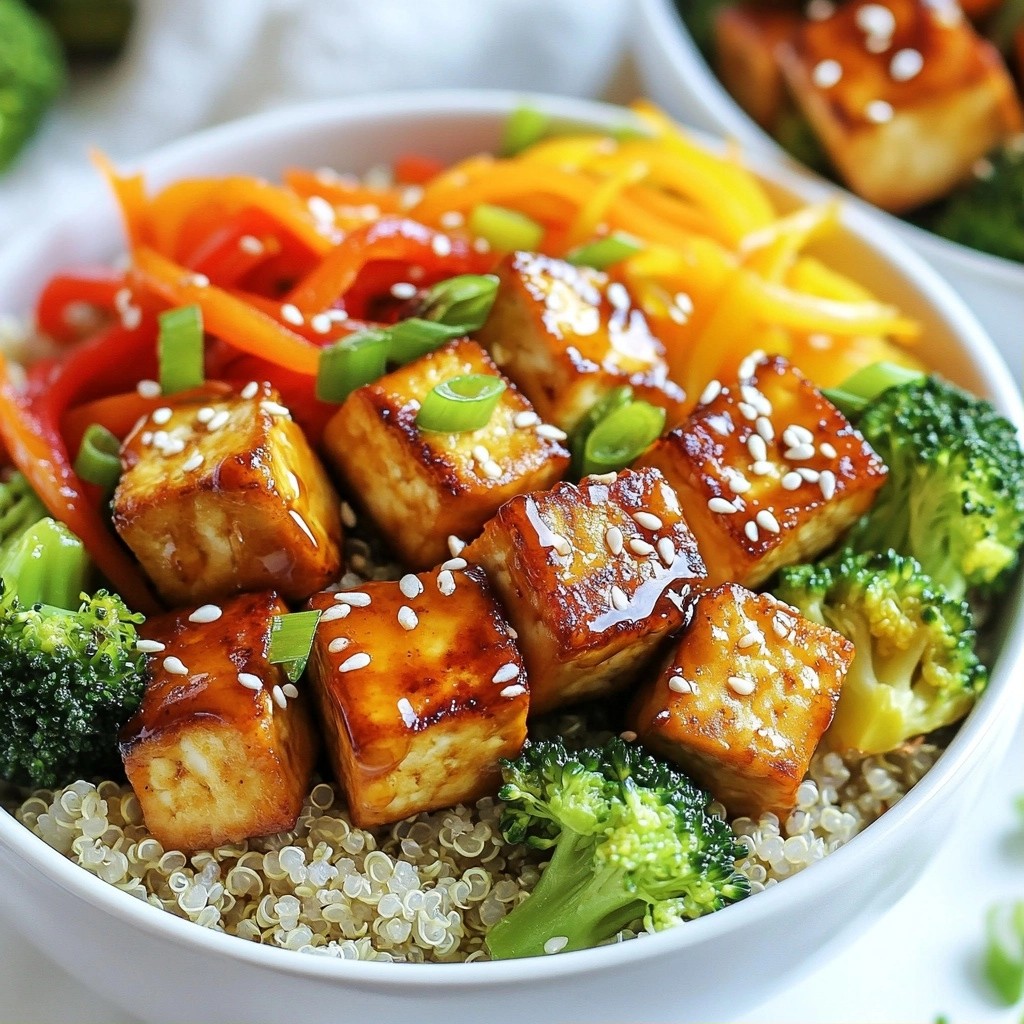Prep-ahead dinner Honey Ginger Tofu Bowls Delight