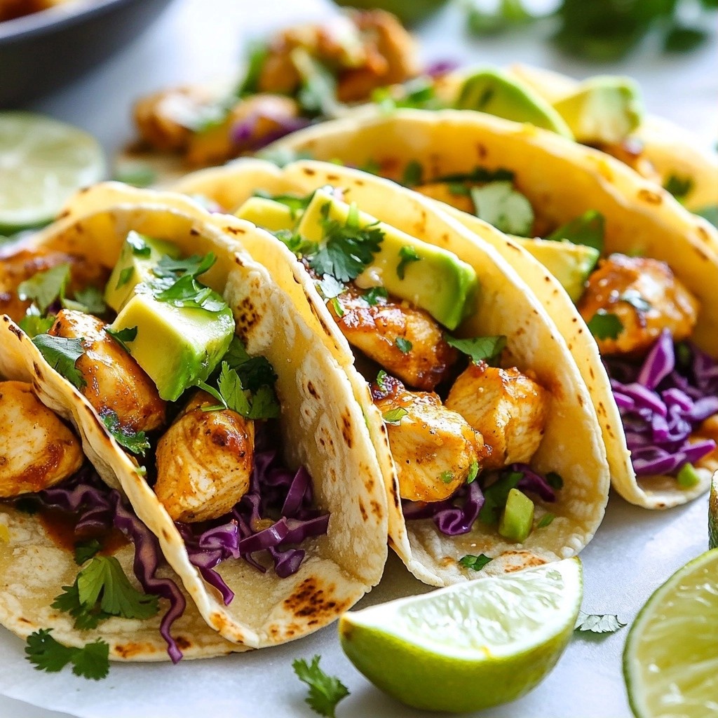 Spicy Dinner Lemon Chili Chicken Tacos Recipe Delight