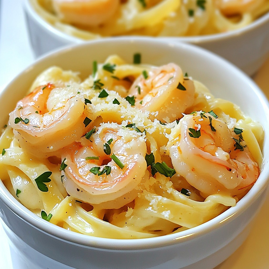 Creamy Garlic Shrimp Alfredo Easy and Flavorful Meal