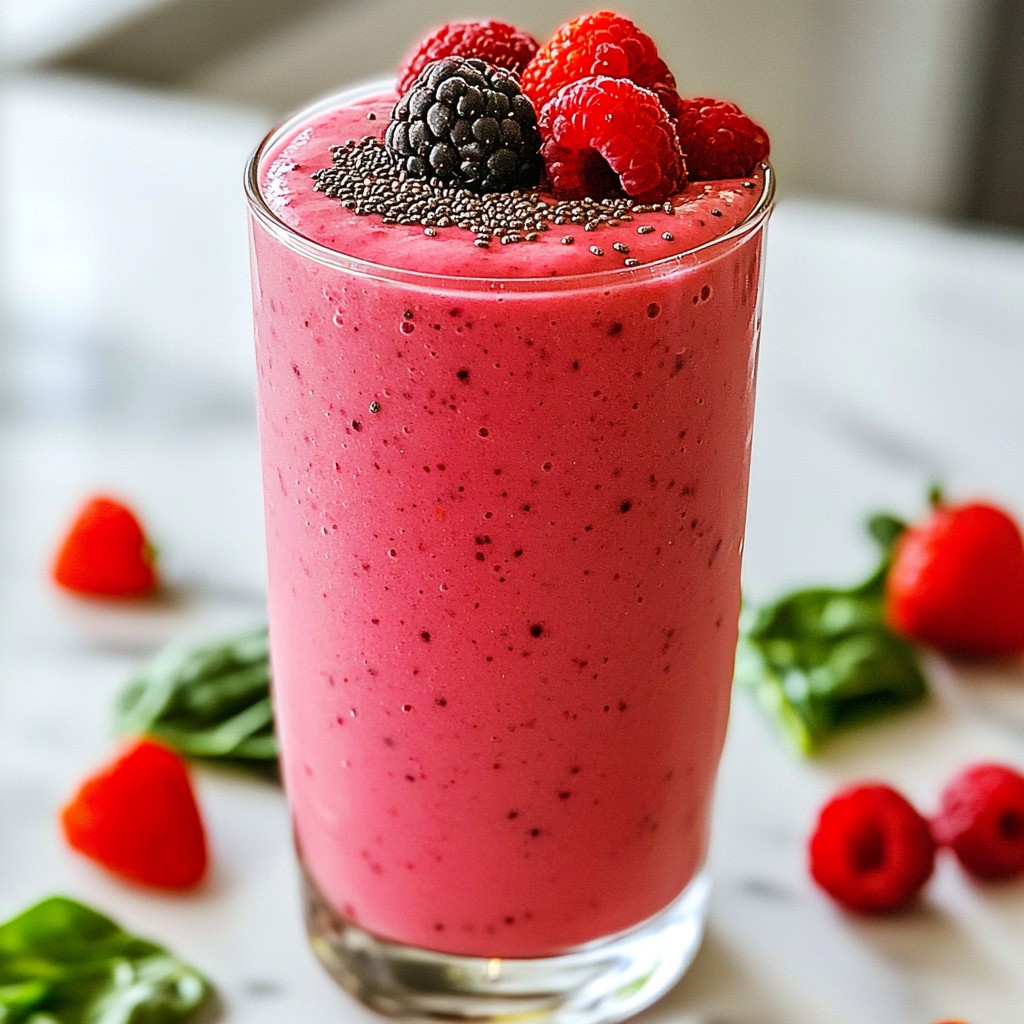 Berry Almond Spinach Smoothie Nourishing and Tasty