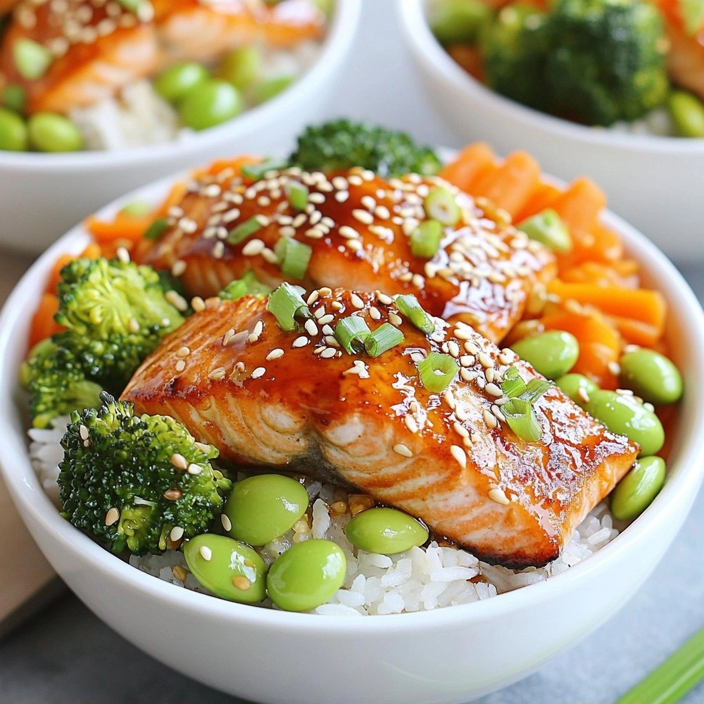 Flavorful Dinner Teriyaki Salmon Rice Bowls Recipe