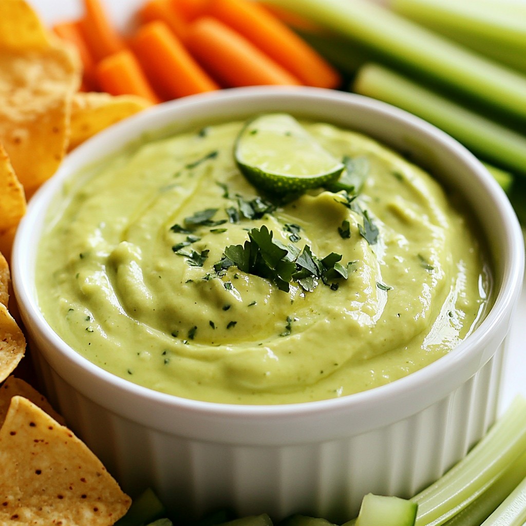 Creamy Avocado Lime Ranch Dip Refreshing Flavor Boost