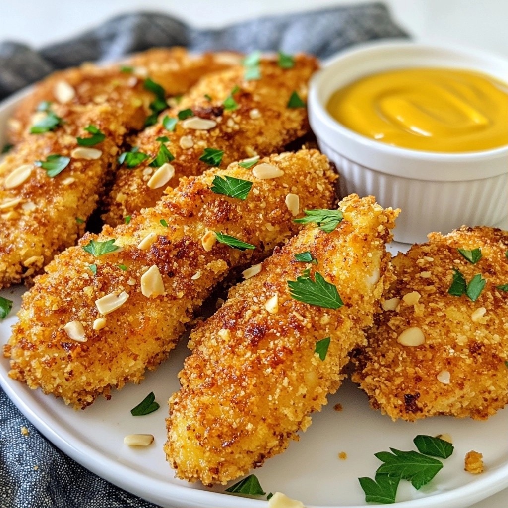 Crunchy Dinner Almond Crusted Chicken Tenders Recipe