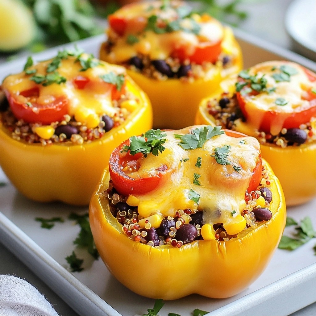 Nutritious Dinner Quinoa Stuffed Bell Peppers Recipe