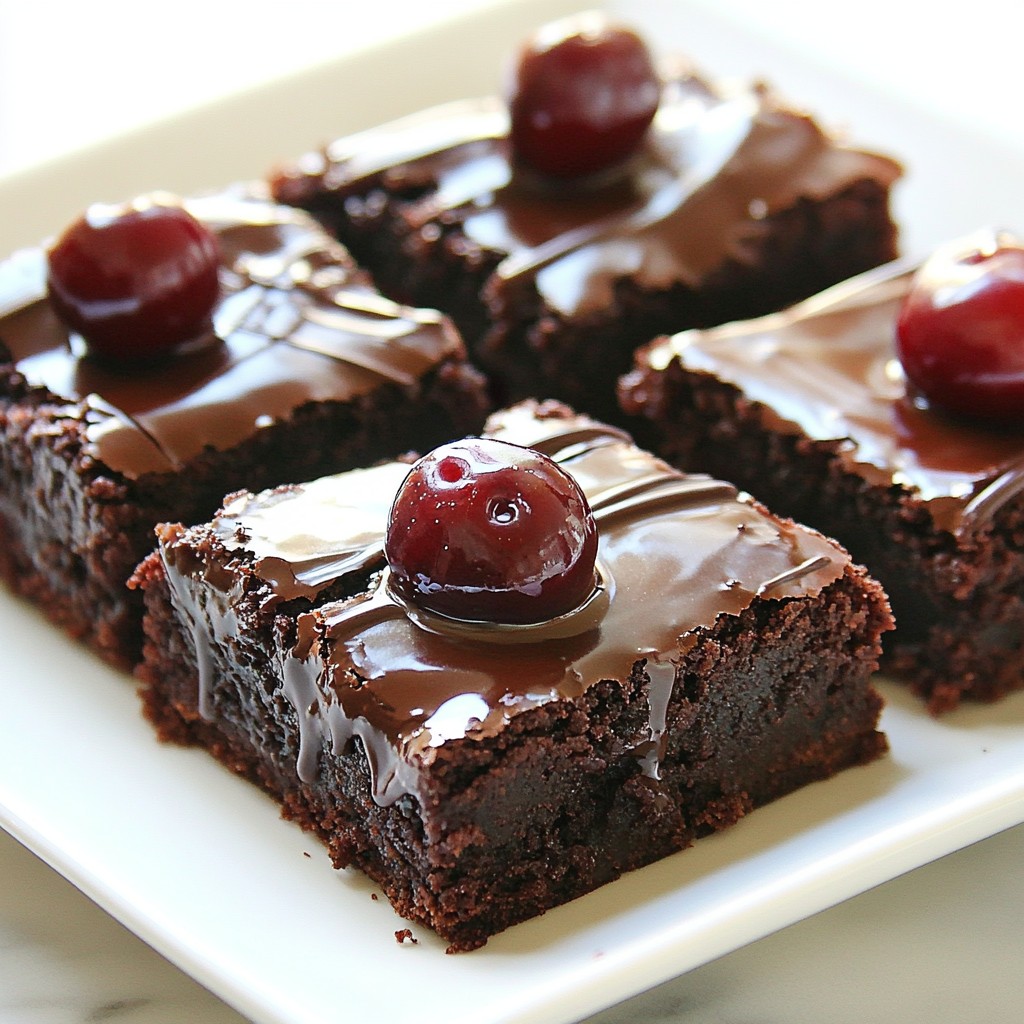 Chocolate Covered Cherry Brownies Simple and Tasty