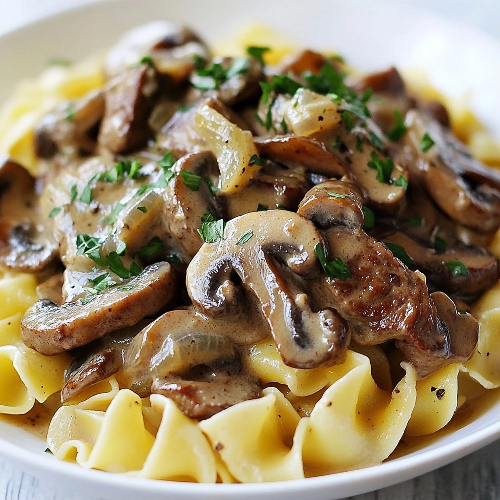 Cozy Family Dinner Beef and Mushroom Stroganoff Recipe