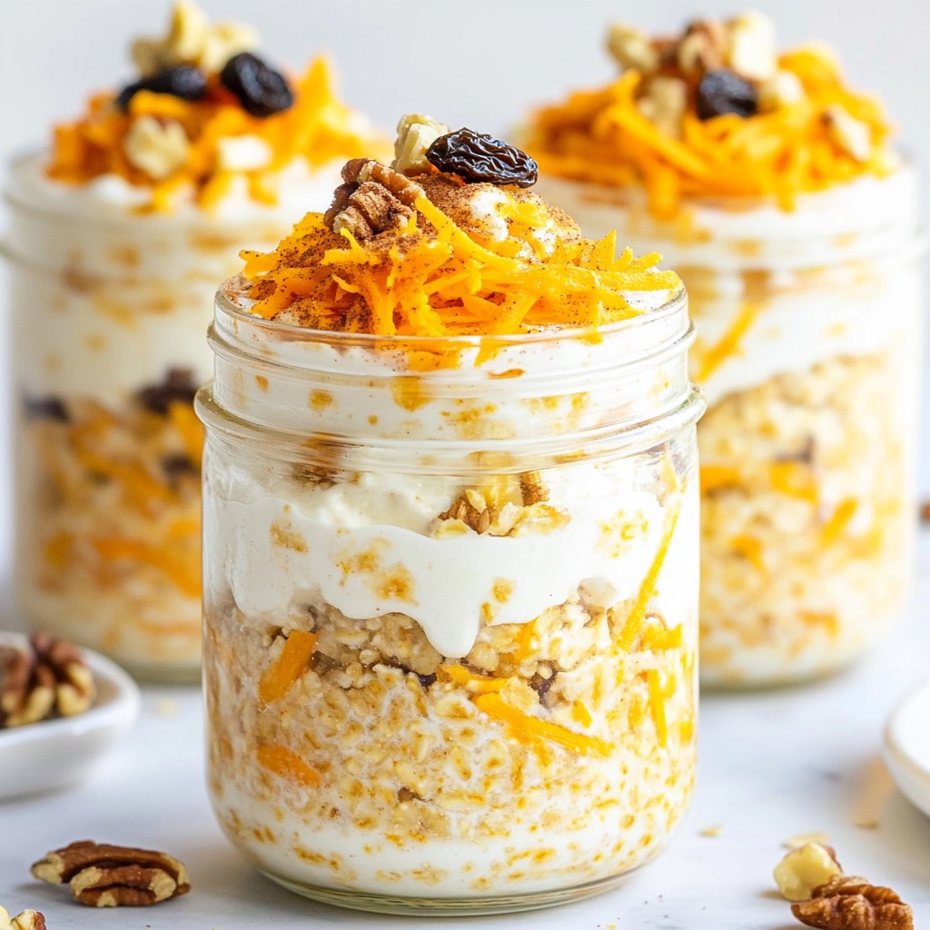 Carrot Cake Overnight Oats Flavorful and Nutritious Mix