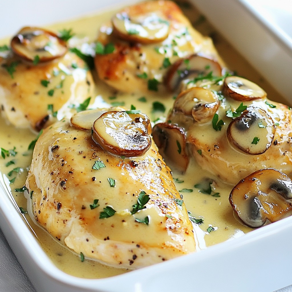 Creamy Garlic Mushroom Chicken Rich and Savory Delight