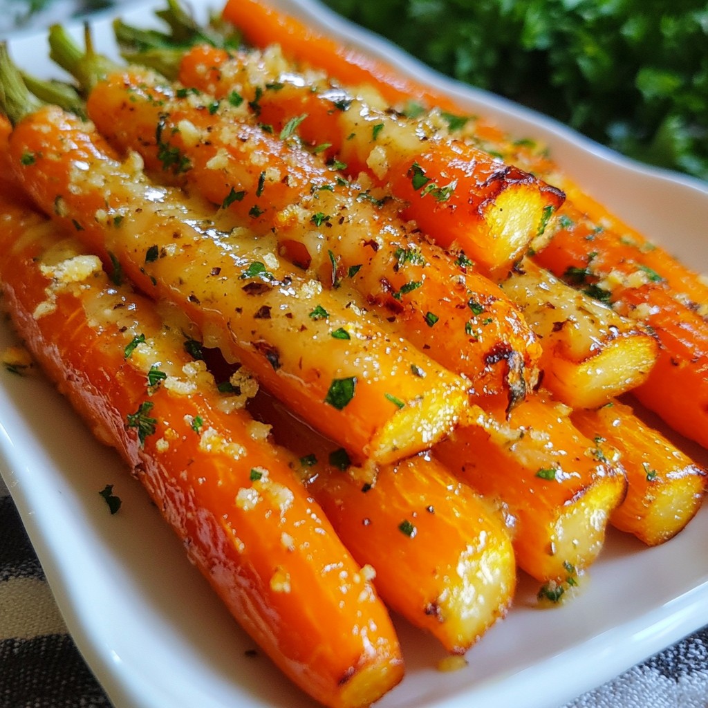 Garlic Parmesan Roasted Carrots Flavorful Side Dish