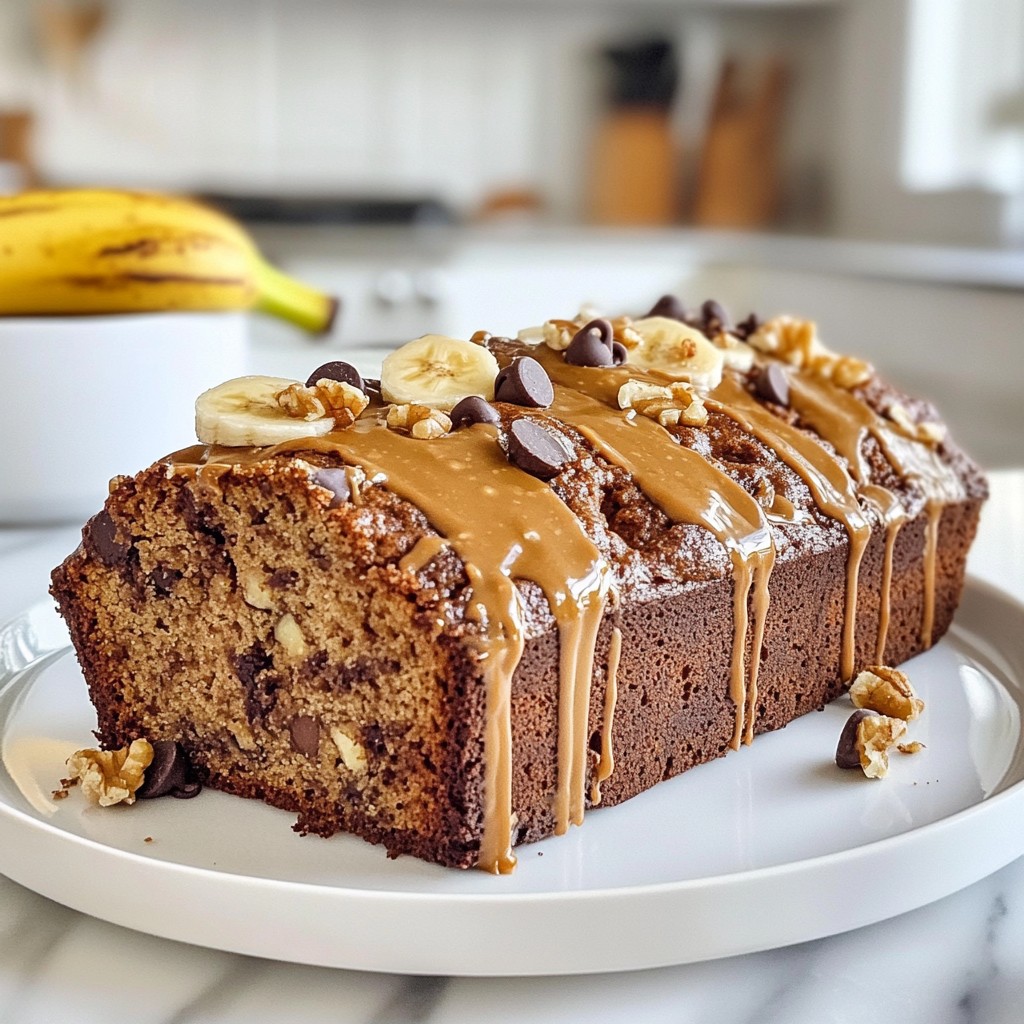 Chocolate Peanut Butter Banana Bread Delightful Treat