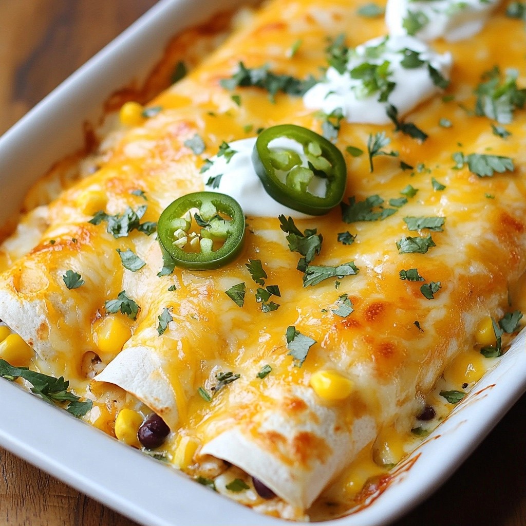 Cheesy Dinner Baked Chicken Enchiladas Delight