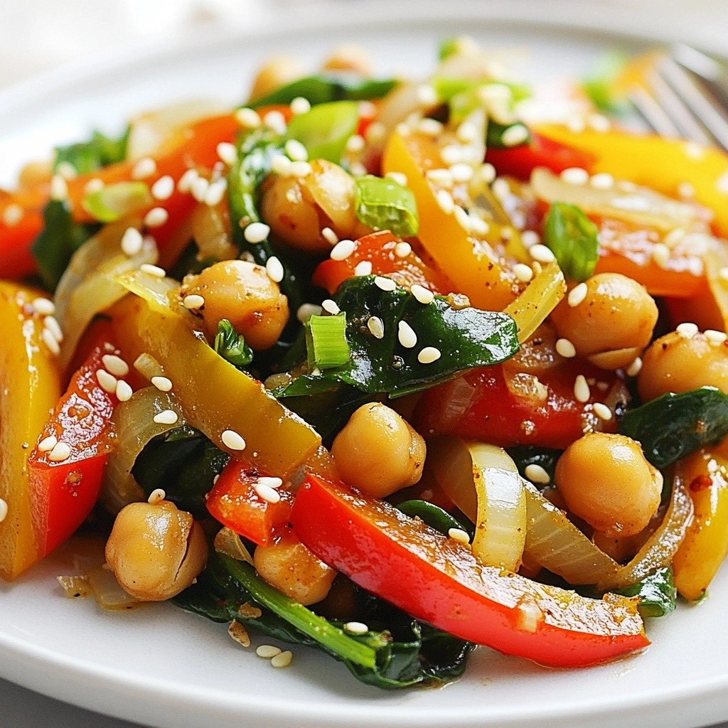 Easy Dinner Spicy Chickpea Stir Fry Quick Meal Idea