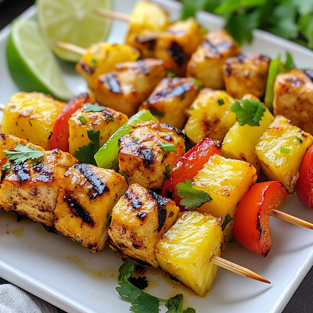 Spicy Pineapple Chicken Skewers Flavorful Grilling Fun