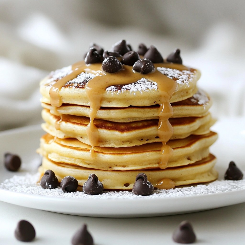 Peanut Butter Chocolate Chip Pancakes Easy Recipe