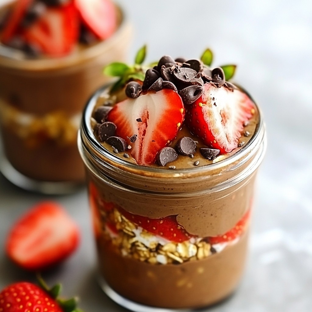 Chocolate Strawberry Overnight Oats Quick and Tasty
