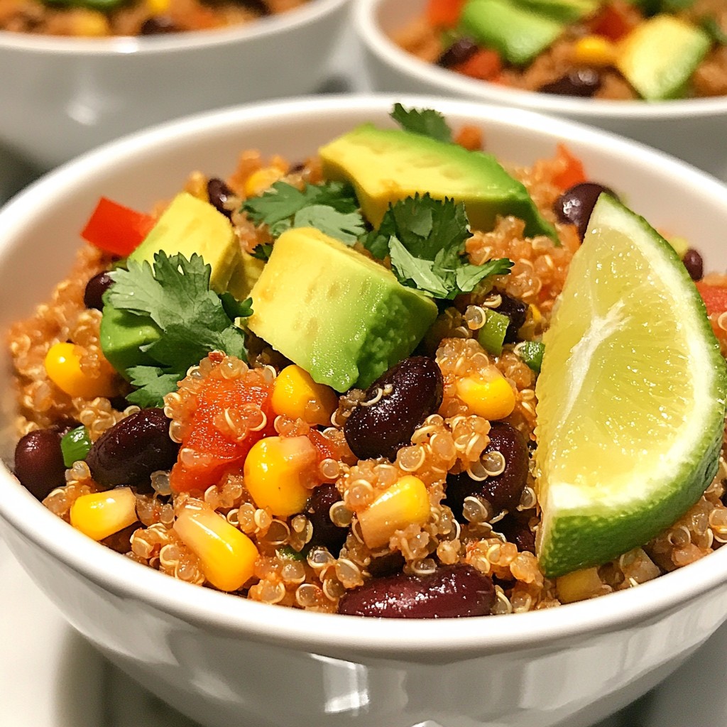 Nutritious Dinner Quinoa and Black Bean Bowl Recipe