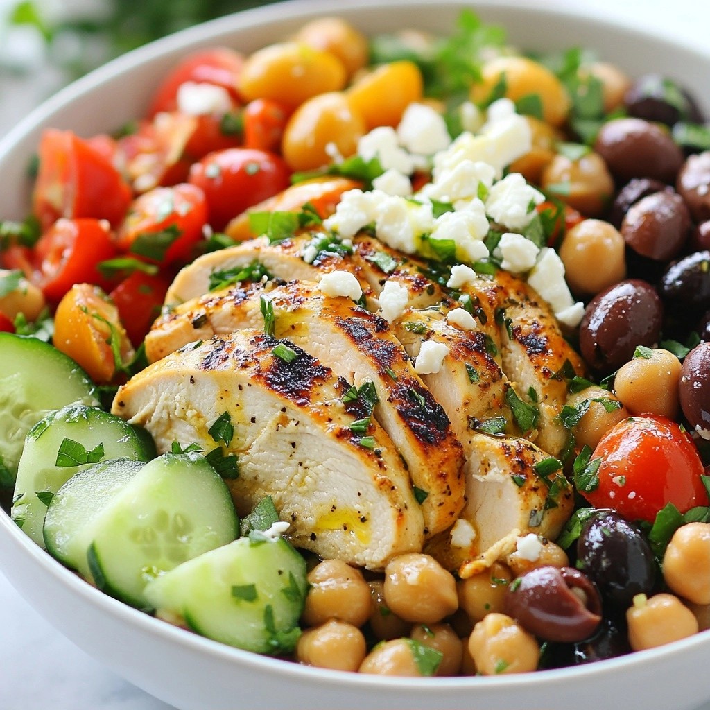 Wholesome Dinner Greek Chicken and Bean Salad Recipe