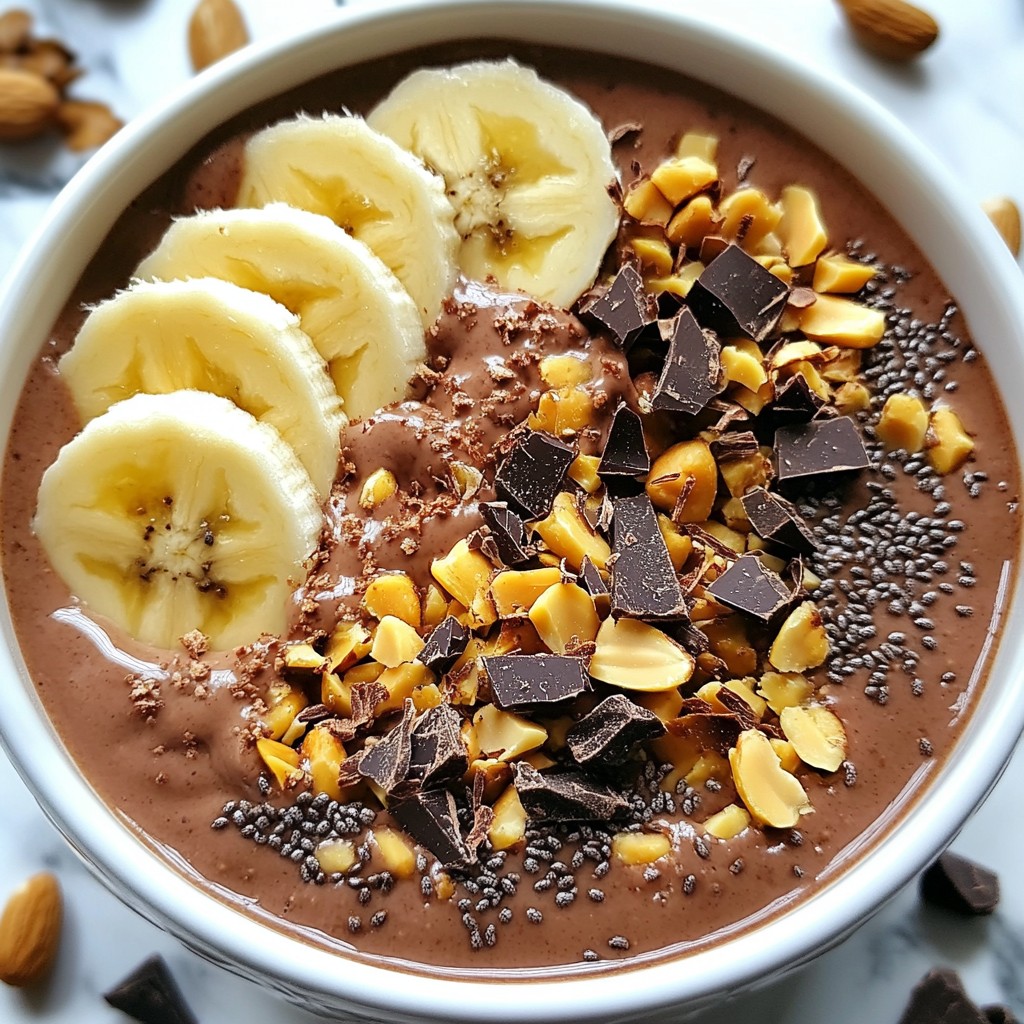 Chocolate Peanut Butter Smoothie Bowl Delightful Recipe