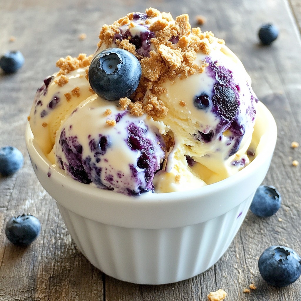 Blueberry Cheesecake Ice Cream Delightful Homemade Treat