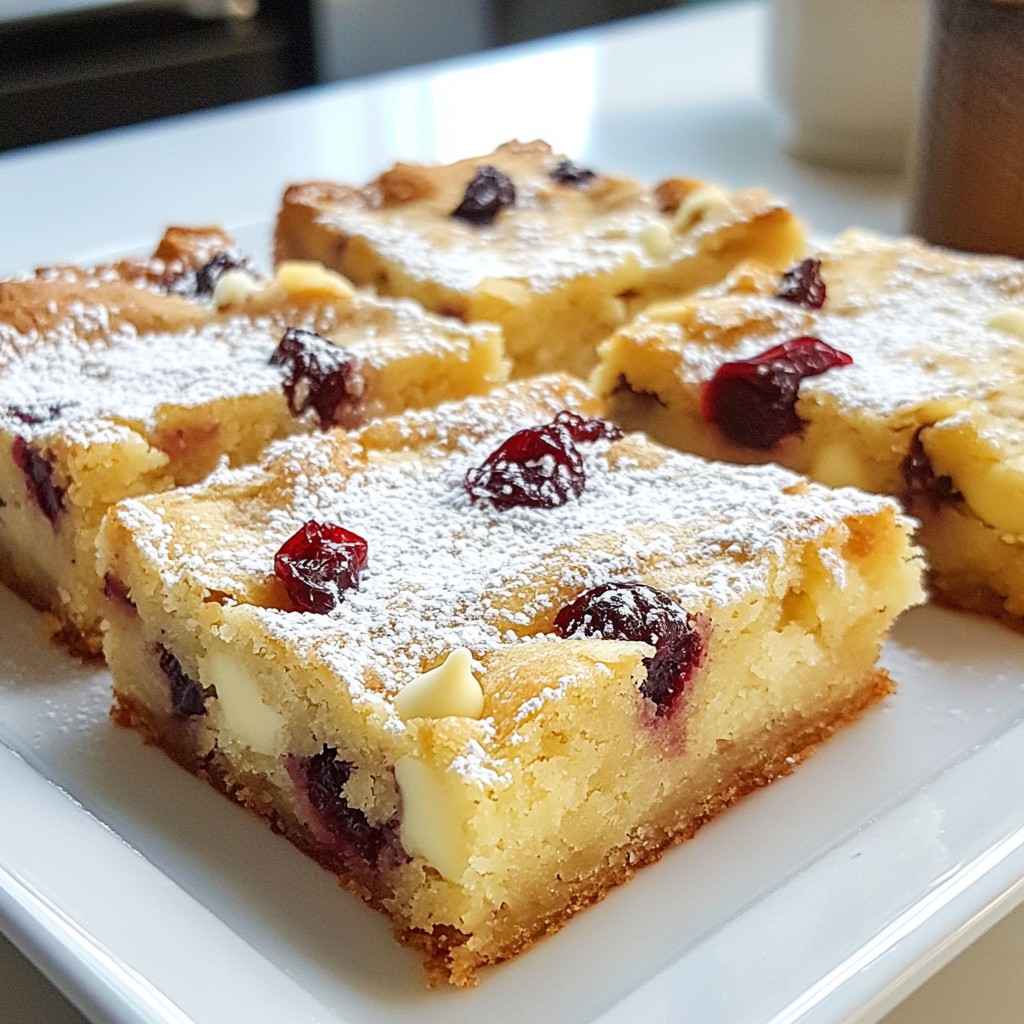 Cranberry White Chocolate Blondies Delightful Treat Ideas