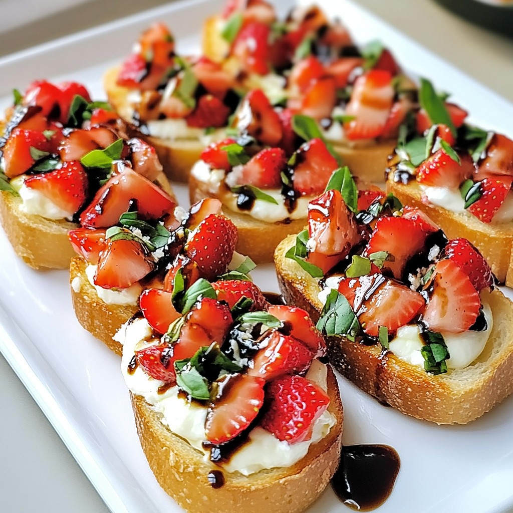 Strawberry Basil Bruschetta Fresh Flavorful Appetizer