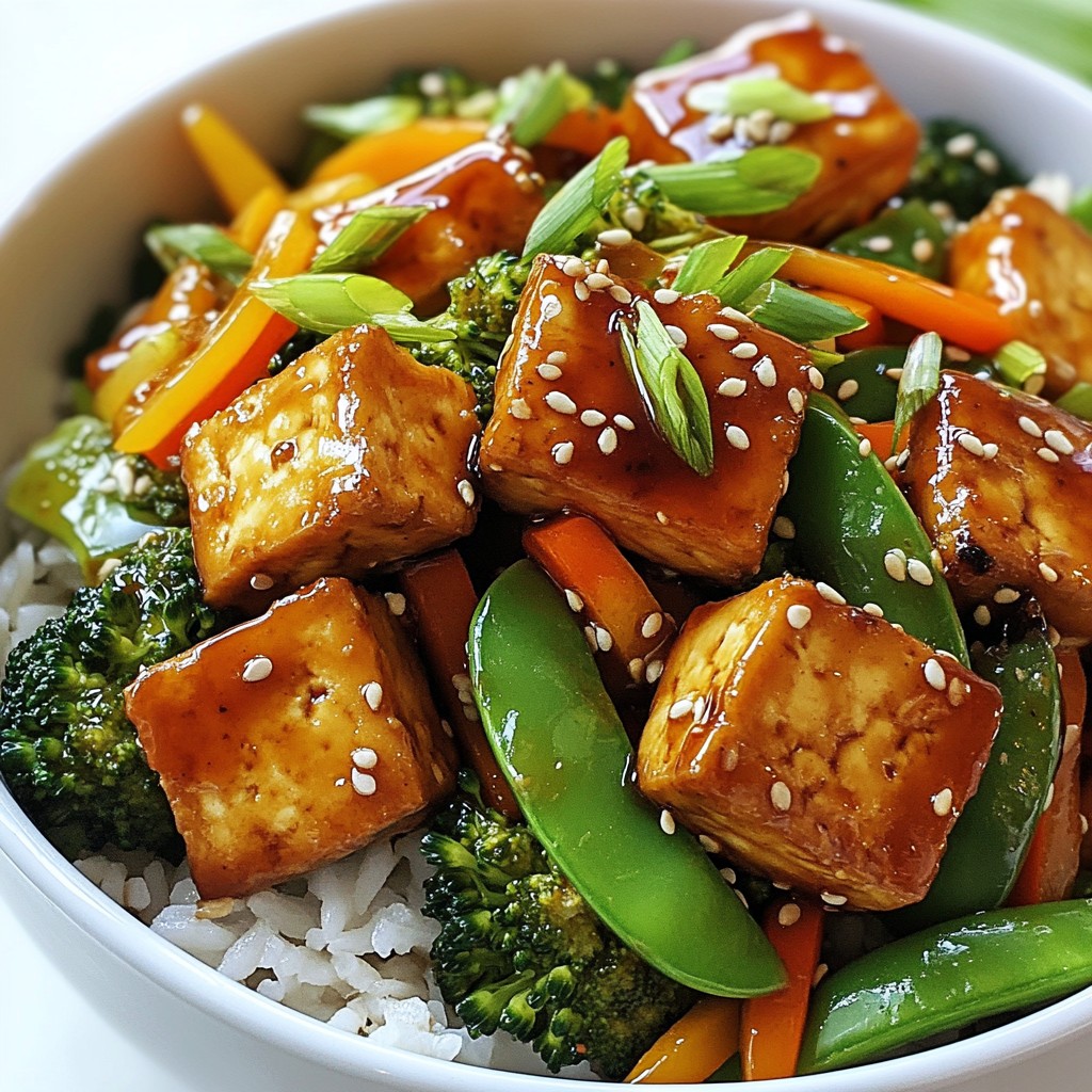 Sizzling Dinner Teriyaki Tofu Stir-Fry Recipe Easy