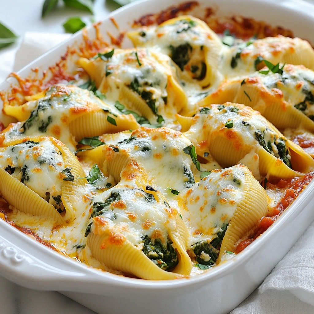 Creamy Spinach Ricotta Stuffed Shells Delight