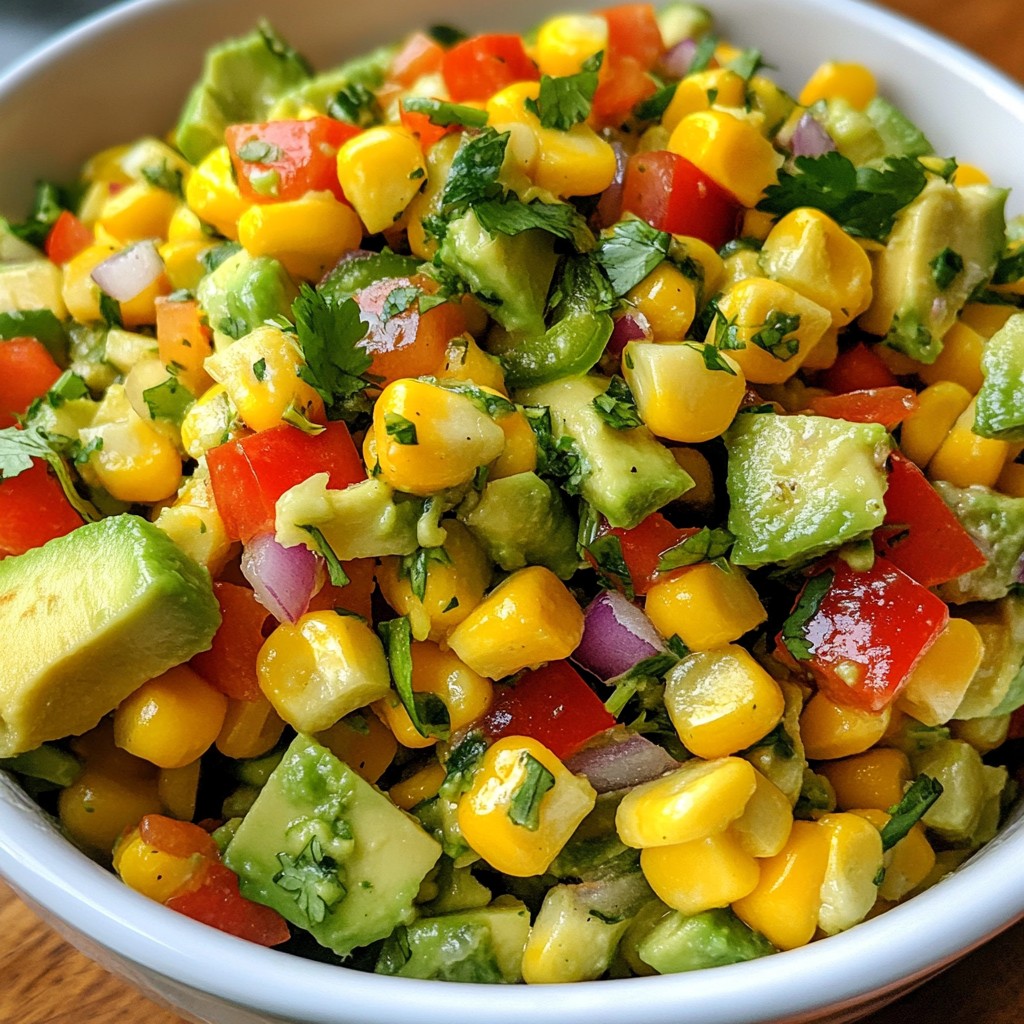 Zesty Avocado Corn Salad Fresh and Flavorful Delight