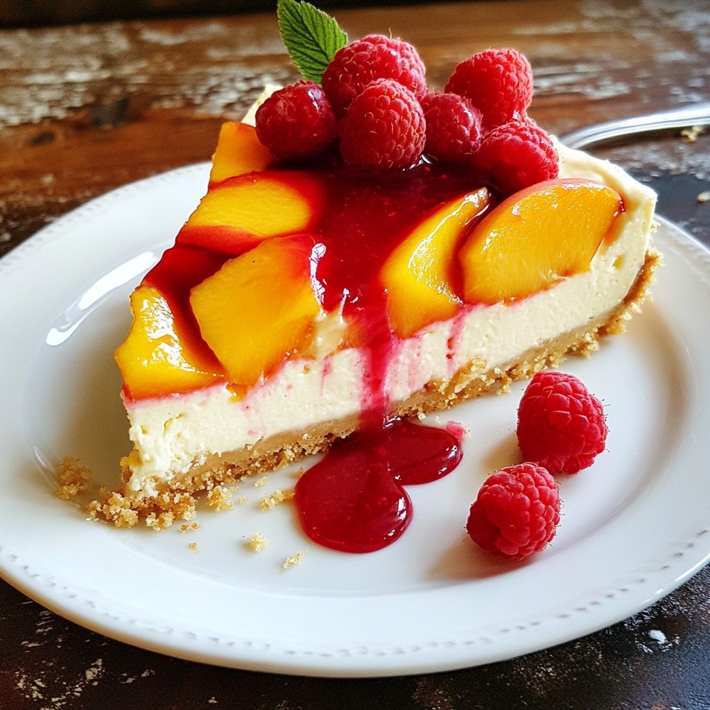 Peach Melba Cheesecake Delightful and Creamy Dessert