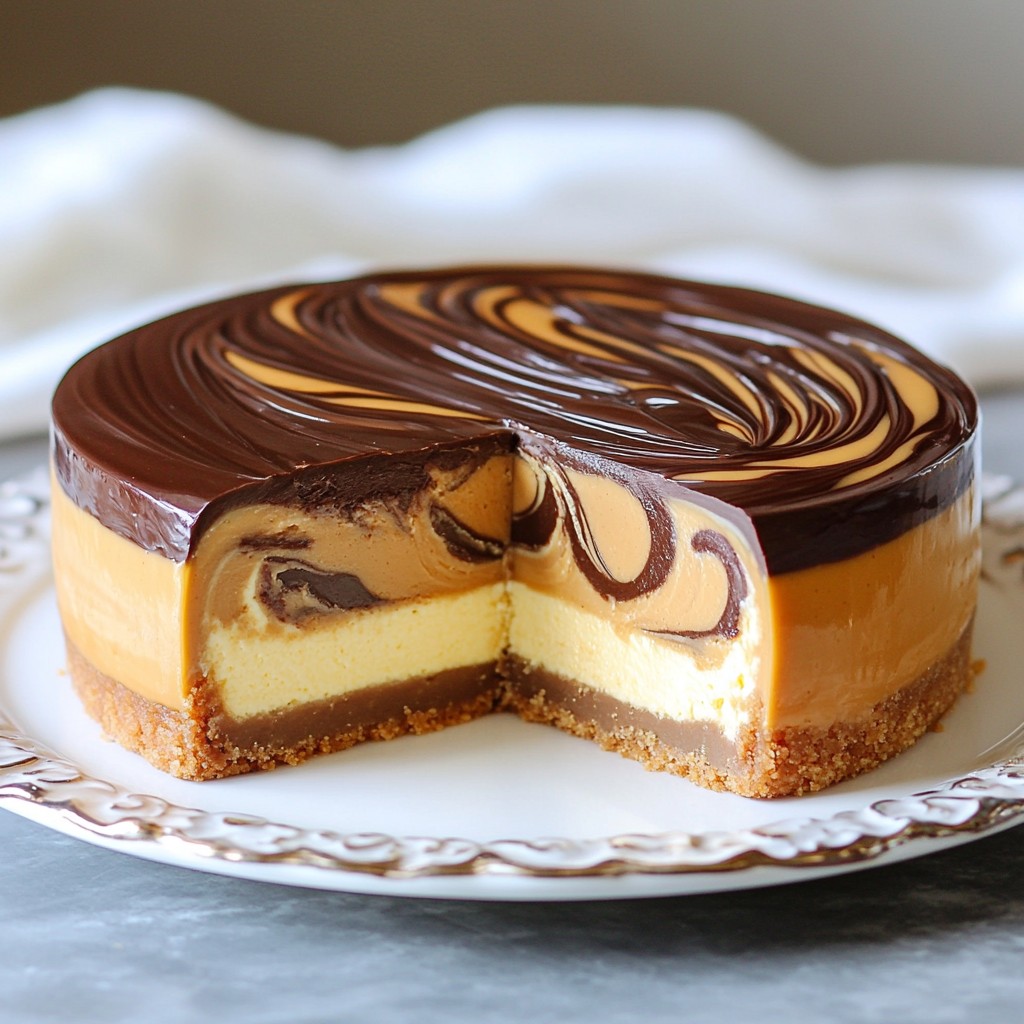 Peanut Butter Chocolate Swirl Cheesecake Delight