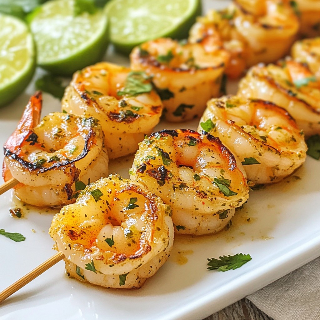 Cilantro Lime Shrimp Skewers Fresh and Flavorful Dish