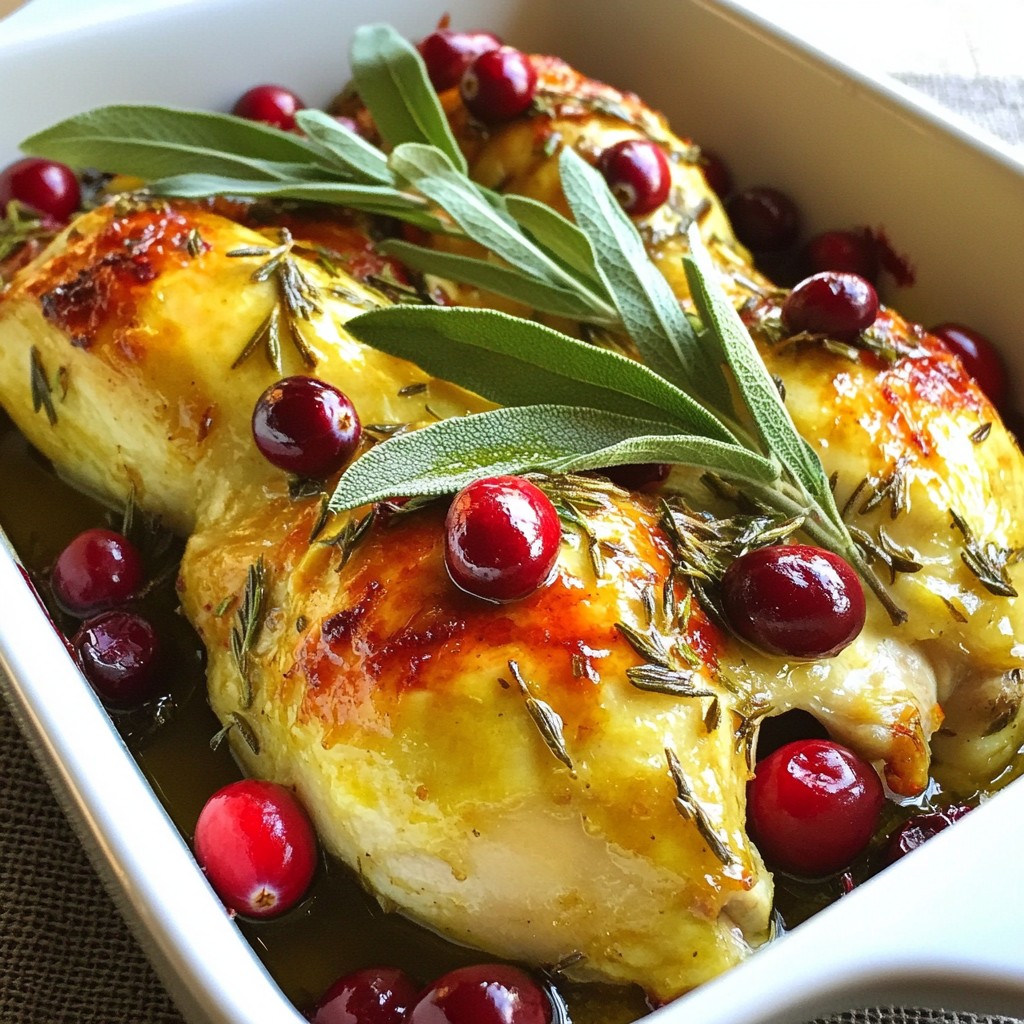 Cranberry Sage Roasted Chicken Flavorful Holiday Dish