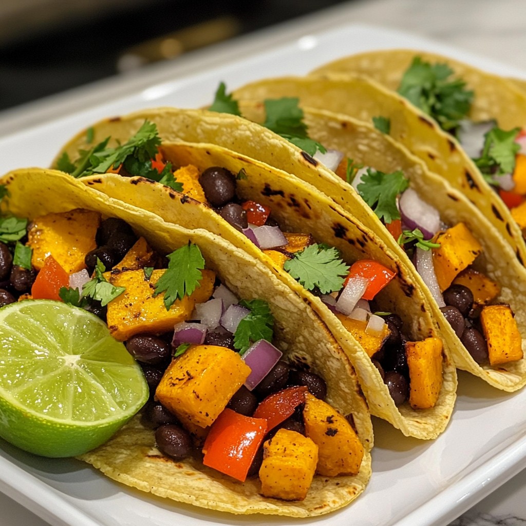Savory Sweet Potato Black Bean Tacos Easy Recipe
