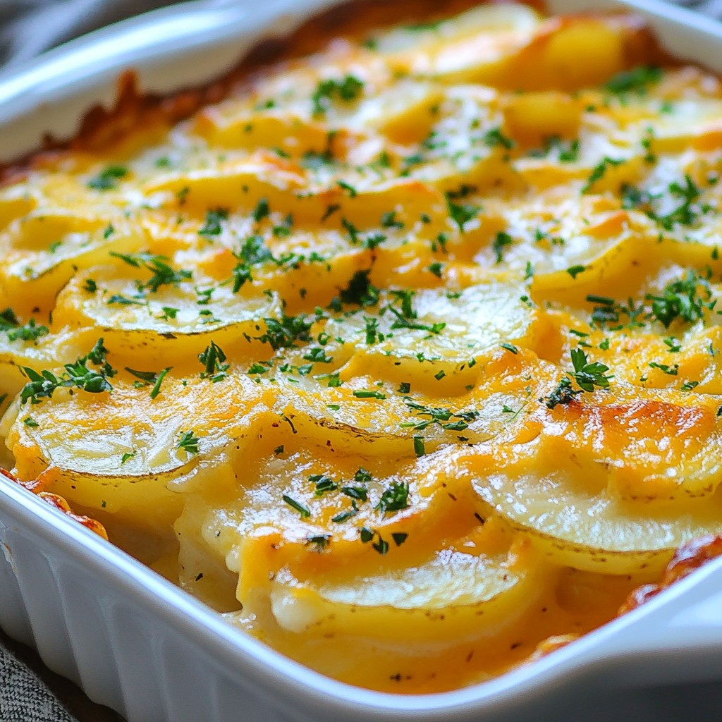 Cheesy Garlic Scalloped Potatoes Easy Comfort Dish