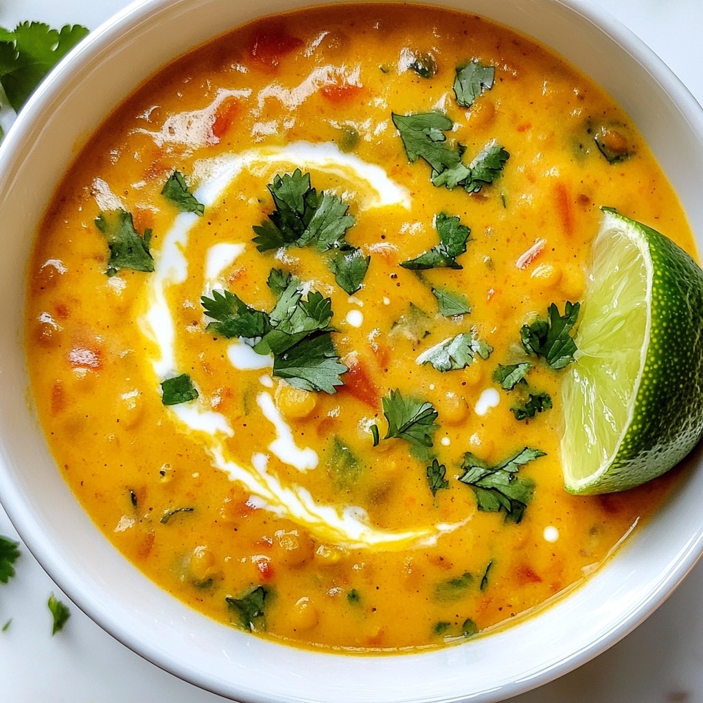 Coconut Curry Lentil Soup Flavorful and Nourishing Dish