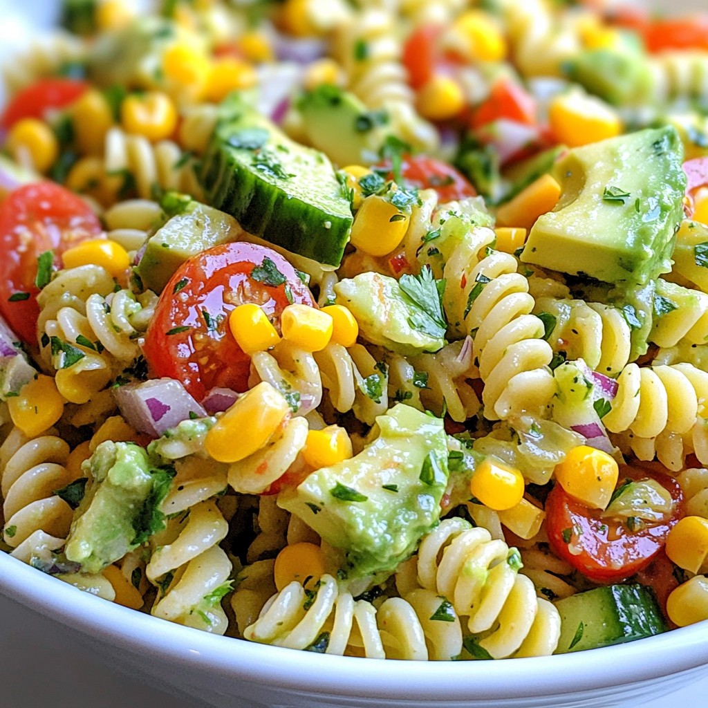 Avocado Ranch Pasta Salad Fresh and Tasty Delight
