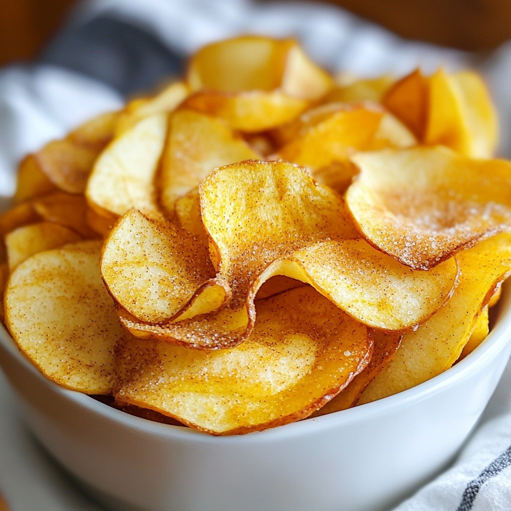 Cinnamon Sugar Apple Chips Crunchy and Sweet Snack