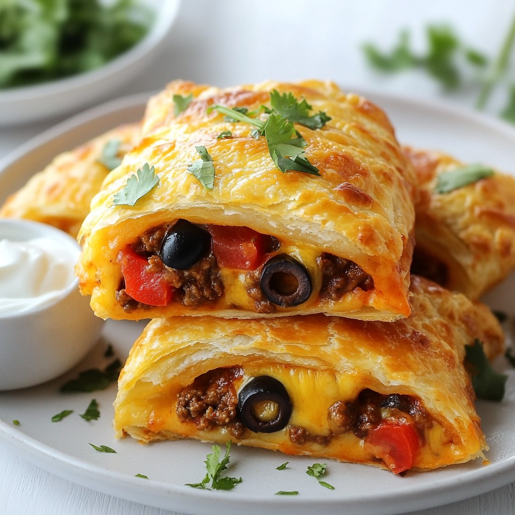 Taco Stuffed Pizza Pockets Savory and Easy Treat
