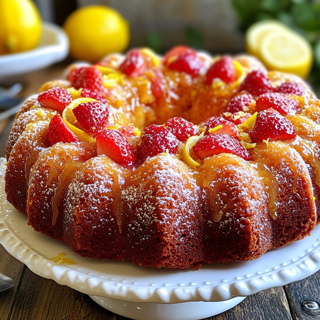 Strawberry Lemon Pound Cake Delightful and Flavorful Treat