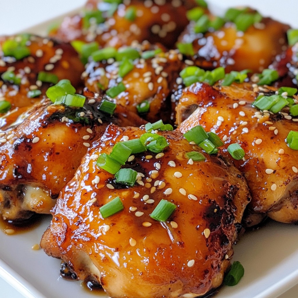 Sweet Soy Garlic Chicken Thighs Savory and Juicy Dish