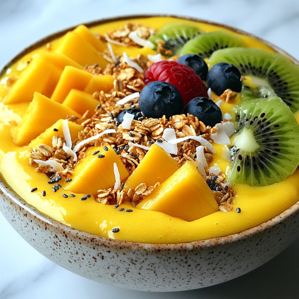 Tropical Mango Smoothie Bowl Energizing and Nutritious